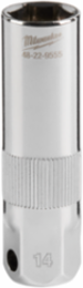 3/8 Inch Drive 14MM Deep Well Spark Plug Socket, Chrome Vanadium Steel