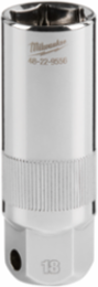 3/8 Inch Drive 18MM Deep Well Spark Plug Socket, Chrome Vanadium Steel