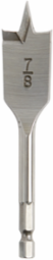 7/8 Inch x 4.5 Inch Flat Boring Bit, High Carbon Steel, 1/4 Inch Shank