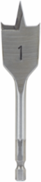 1 Inch x 4.5 Inch Flat Boring Bit, High Carbon Steel, 1/4 Inch Shank