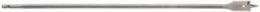 5/8 Inch x 16 Inch Flat Boring Bit, High Carbon Steel, 1/4 Inch Hex Shank