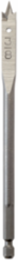 3/8 Inch x 6 Inch Flat Boring Bit, High Carbon Steel, 0.25 Inch Shank