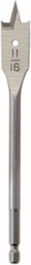 Flat Boring Bit 11/16 Inch x 6 Inch, High Carbon Steel, 1/4 Inch Chuck Size