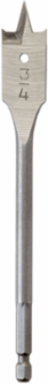 Flat Boring Bit 3/4 Inch x 6 Inch - Heat-Treated High Carbon Steel, 6 Inch Depth