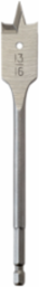 13/16 Inch x 6 Inch Flat Boring Bit, High Carbon Steel, Spade Type
