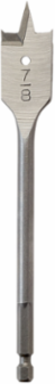 Flat Boring Bit 7/8 Inch x 6 Inch, High Carbon Steel, 1/4 Inch Shank