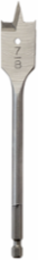 Flat Boring Bit 7/8 Inch x 6 Inch, High Carbon Steel, 1/4 Inch Shank