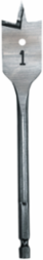 Flat Boring Bit 1 Inch x 6 Inch, High Speed Steel, 6 Inch Drilling Depth