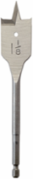 Flat Boring Bit 1-1/8 Inch x 6 Inch, High Speed Steel, Non-Self Feeding