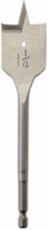 Flat Boring Bit 1-1/4 Inch x 6 Inch, High Speed Steel, 6 Inch Depth, Spade Bit