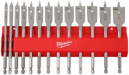 13PC Flat Boring Bit Set with 1/4 to 1 Inch Sizes, High Carbon Steel