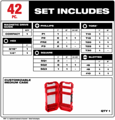 42PC Driver Bit Set
