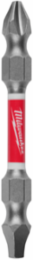 SHOCKWAVE Double Ended Bit PH2/SQ2, 2 Inch Length, Alloy Steel
