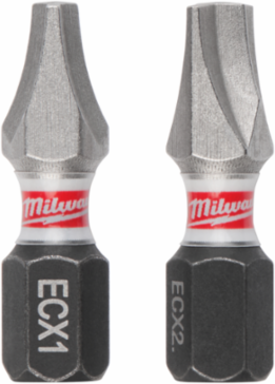 SHOCKWAVE Impact Duty 1" ECX Driver Bits Set, 1/4 in Shank Diameter