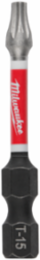 SHOCKWAVE 2 Inch T15 Torx Power Bit, Alloy Steel, 1/4 Inch Shank