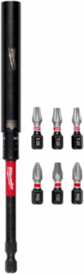 7PC SHOCKWAVE Impact Duty Magnetic Drive Guide Set, 1 Inch Insert Bits, Alloy Steel
