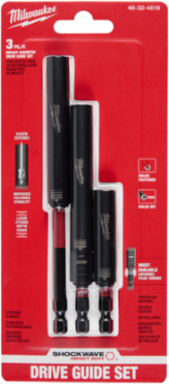 SHOCKWAVE Impact Magnetic Drive Guide Set 3-Piece, 0.46 Inch Diameter, Alloy Steel