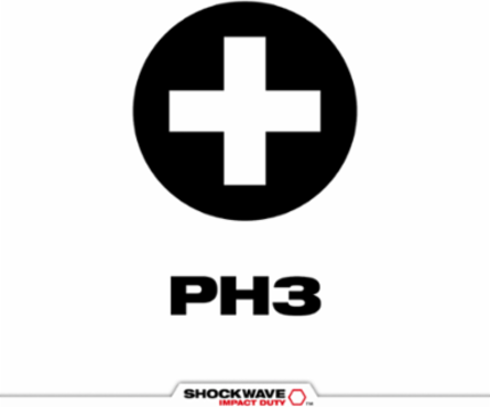 SHOCKWAVE Phillips #3 Power Bit, 3-1/2 Inch Length, Proprietary Steel