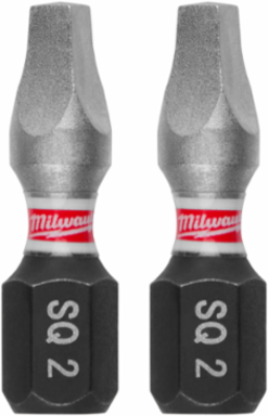 SHOCKWAVE Impact Duty Square Recess #2 Insert Bits, 1 Inch, 5 Pack