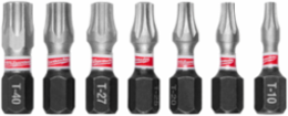 SHOCKWAVE Impact Duty Torx Insert Bit Set, 7 Pieces, Alloy Steel, 1/4 Inch Shank
