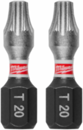 SHOCKWAVE Impact Duty 1" T20 Insert Bit, 25 Pieces, 1/4 in Shank