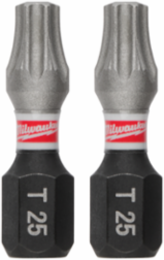 SHOCKWAVE Impact Duty 1 Inch Torx T25 Insert Bit, Alloy Steel, Set of 25