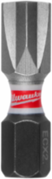 SHOCKWAVE Impact Duty ECX #2 Insert Bit, 1 Inch, 25 Pack