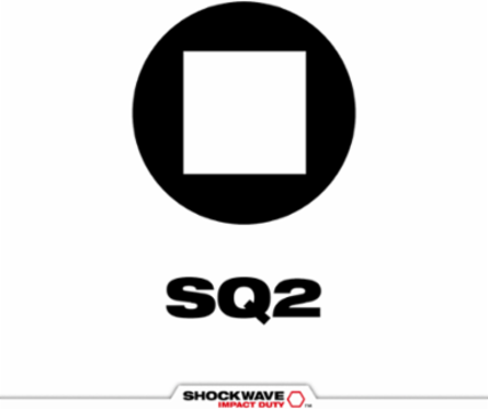 SHOCKWAVE Impact Duty 6 Inch Square Recess #2 Power Bit, Alloy Steel