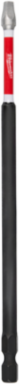 SHOCKWAVE 6 Inch Impact Duty Square Recess #3 Power Bit, Alloy Steel, 1/4 Inch Shank