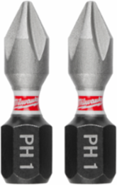 SHOCKWAVE Impact Duty 1 Inch Phillips #1 Insert Bits, 250 Count