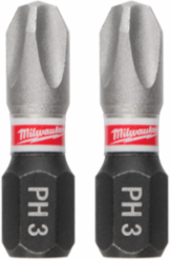 SHOCKWAVE Impact Duty 1 Inch Phillips #3 Insert Bits Set, 250 Pieces
