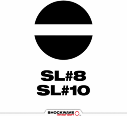 SHOCKWAVE 2" Slotted Power Bits - #8/#10, Alloy Steel, Hex Drive (2 PK)