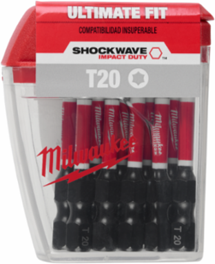 SHOCKWAVE Impact T20 Power Bits Set, 15 Pieces, 2 Inch, Hex Shank