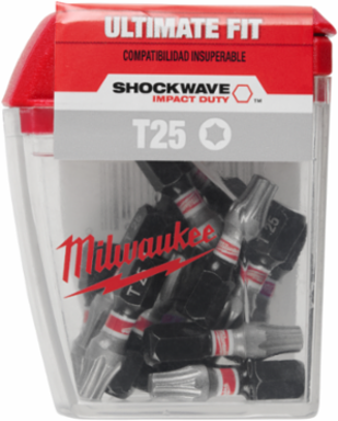 SHOCKWAVE Impact T25 Insert Bits Set, 1/4 in Hex, 15 Pieces