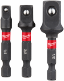 SHOCKWAVE Impact Duty Socket Adapter Set, 1/4 Inch, 3/8 Inch, 1/2 Inch, 3 Pieces