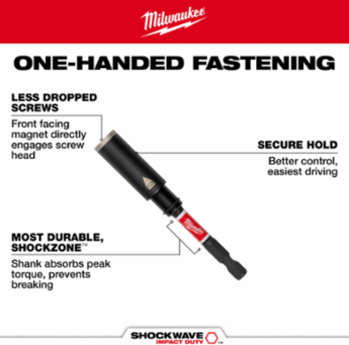 SHOCKWAVE™ Impact Duty 3in. Screw-Holding Bit Holder & Insert Bit Set (4Pc)