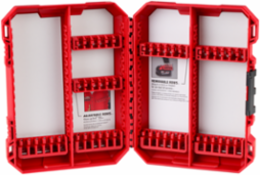 Large Customizable Accessory Case for 1 4" Hex Bit - 10.32 Inch Width, Red