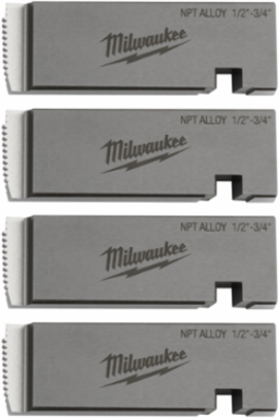 Alloy NPT Pipe Threading Dies 1/2"-3/4", 9.125 Inch Length, Clean Threads