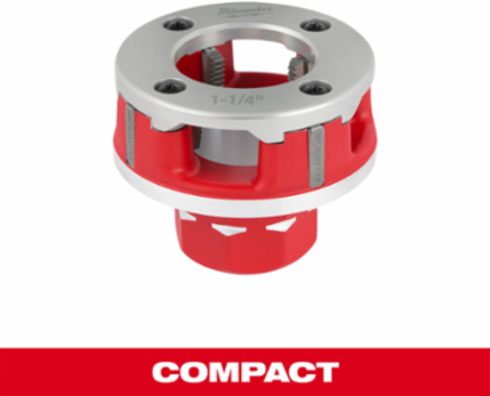 Compact 1-1/4 Inch Alloy NPT Pipe Threading Die Head, Forged Aluminum, High-Speed