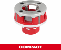 Compact 1-1/4 Inch Alloy NPT Pipe Threading Die Head, Forged Aluminum, High-Speed