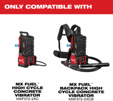 MX FUEL™ High Cycle Concrete Vibrator 32' Whip w/ 1.75" Head