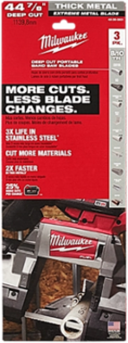 30-9/16 Inch Extreme Metal Compact Band Saw Blade, 12/14 TPI (3 Pack)