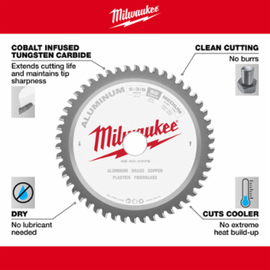 5-3/8 Inch Aluminum Cutting Circular Saw Blade, 36 Teeth, Carbide Tipped