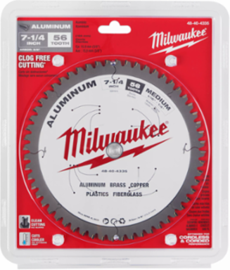 7-1/4 Inch Aluminum Cutting Circular Saw Blade, 56 Teeth, 5/8 Inch Arbor