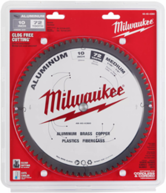 10 Inch Aluminum Cutting Circular Saw Blade, 72 Teeth, Carbide-Tipped