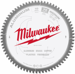 10 Inch Aluminum Cutting Circular Saw Blade, 72 Teeth, Carbide-Tipped
