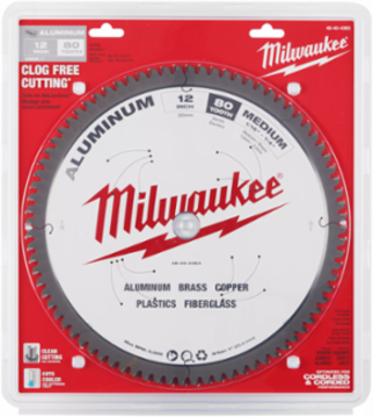 12 Inch Aluminum Cutting Circular Saw Blade, 80 Teeth, Laser-Cut, 2.61 lbs