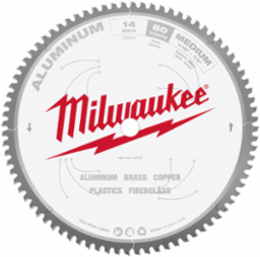 14 Inch Aluminum Cutting Circular Saw Blade, 80 Teeth, Laser-Cut, 0.05 Inch Thickness