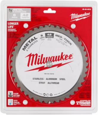 8 Inch 42 Tooth Metal & Stainless Cutting Saw Blade, Carbide Tipped