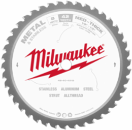 8 Inch 42 Tooth Metal & Stainless Cutting Saw Blade, Carbide Tipped
